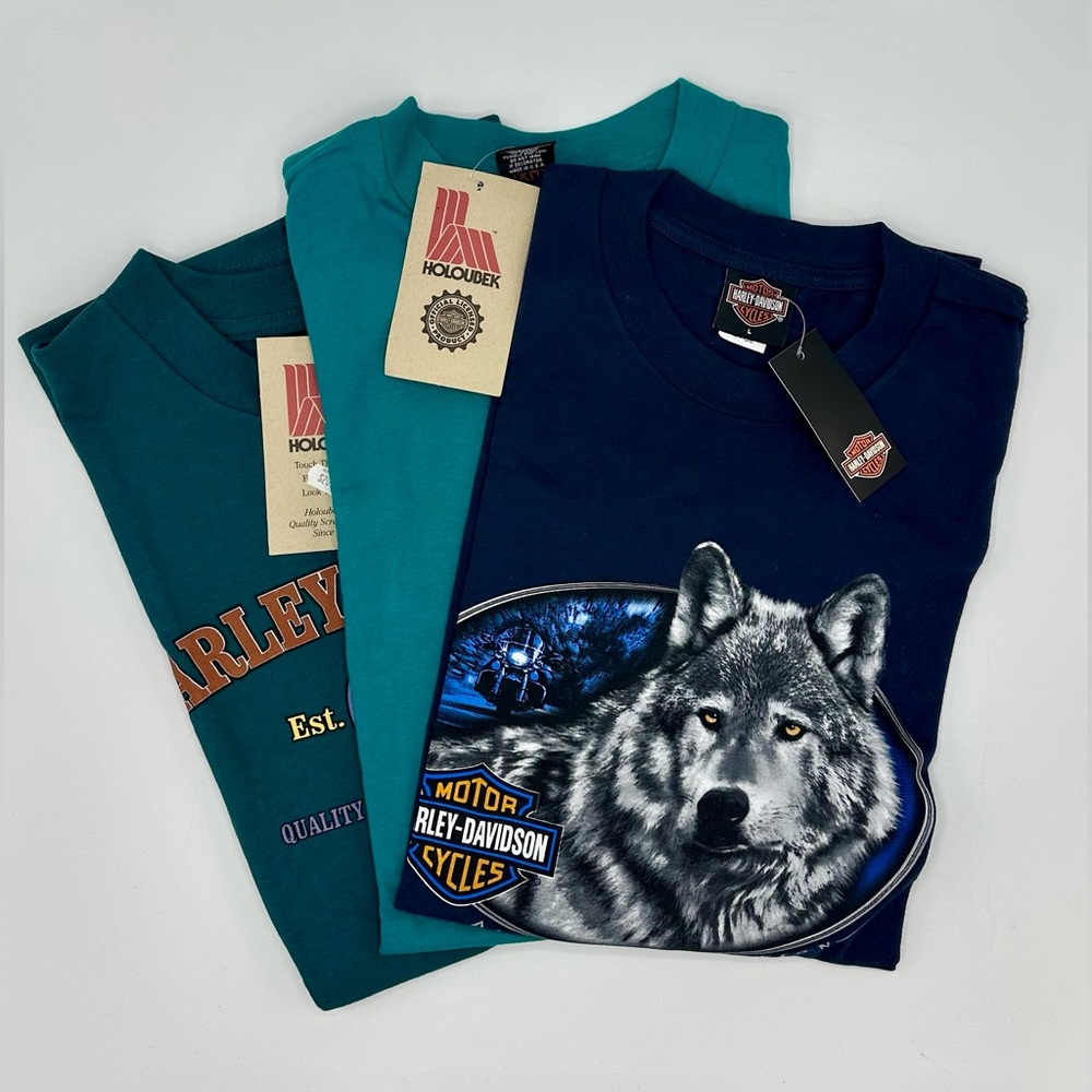 Set of 3 New With Tags Harley- Davidson Adult T-Shirts - Size Large